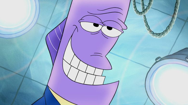 Bob Esponja Squarepants, Don Grouper sonriendo frente a las luces de película