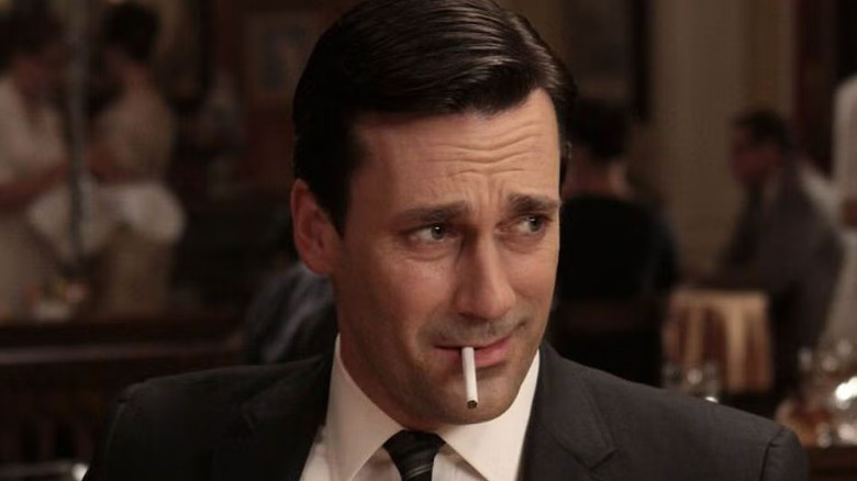 Don confused with a cigarette in his mouth on Mad Men