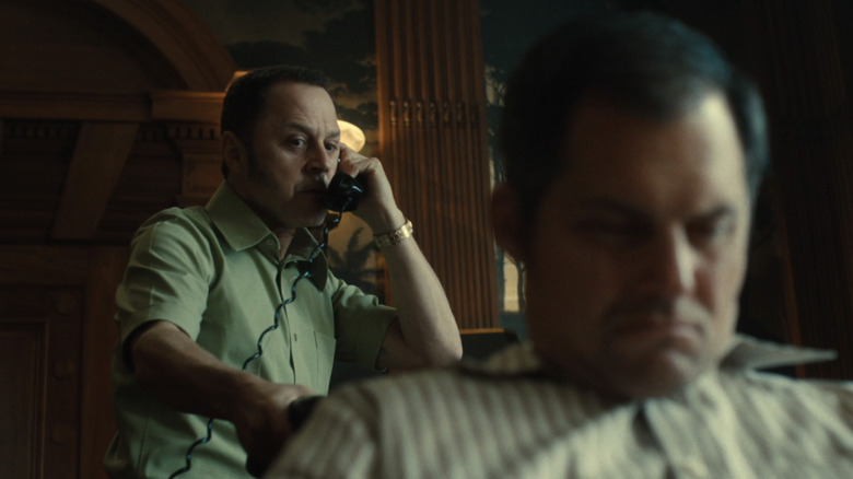 Giovanni Ribisi's Tony Kiritsis holds a gun to the head of Kristoffer Polaha's Dick Hall in American Hostage