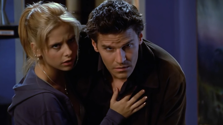 Sarah Michelle Gellar and David Boreanaz in Buffy the Vampire Slayer