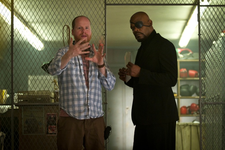 Avengers Joss Whedon and Samuel L Jackson