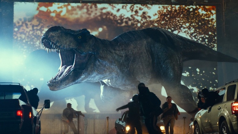 Dinosaur roars in Jurassic World Dominion