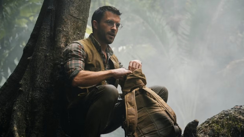 Dr. Henry Loomis gets his gear in order in Jurassic World Rebirth