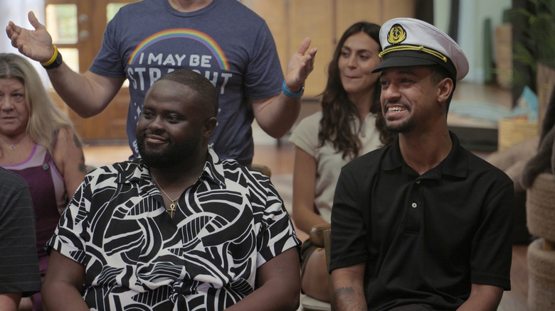 PJ and Anthony at the retreat in Jury Duty Presents: Company Retreat