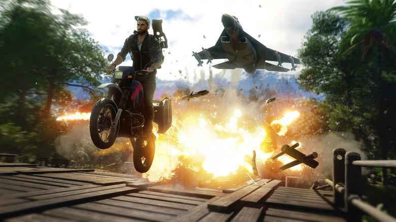 Just Cause 4 video game motorcycle 
