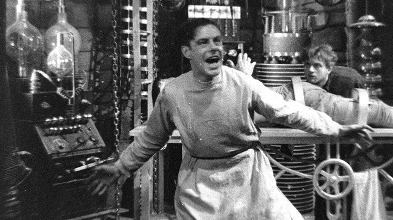 Dr. Frankenstein screams "It's alive!"
