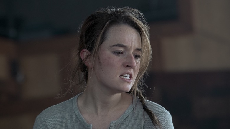 Kaitlyn Dever's Abby looking angry on The Last of Us