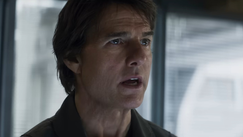 Etha Hunt talking to a room of people in Mission: Impossible - The Final Reckoning