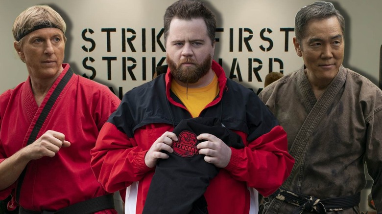 Johnny, Sting Ray, and Chozen from Cobra Kai