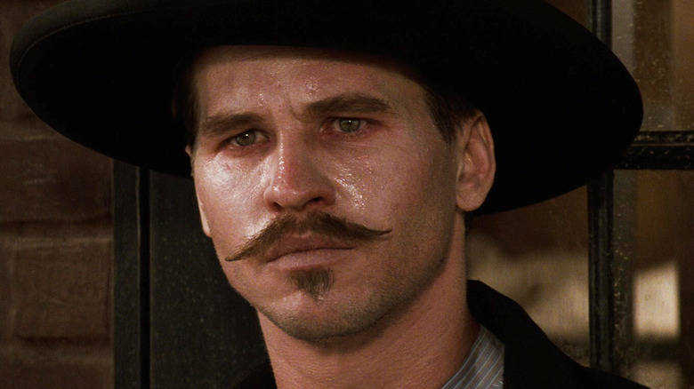 Val Kilmer's Doc Holliday is seen in closeup in Tombstone