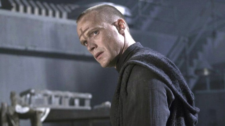 Paul Bettany's Priest is going through it in the 2011 film, Priest