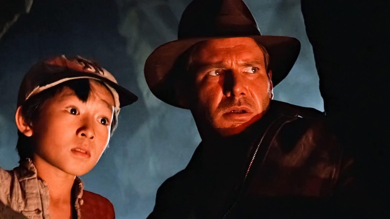 Ke Huy Quan and Harrison Ford in Indiana Jones and the Temple of Doom