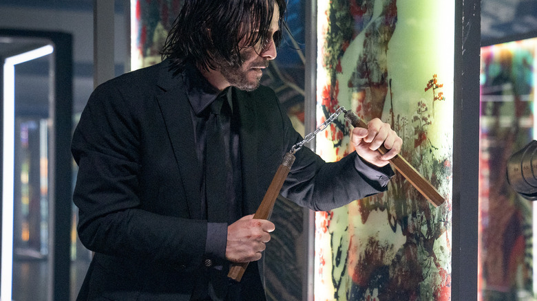 John Wick: Chapter 4 Keanu Reeves nunchucks