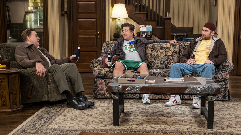 Brian Howe as Pete McRoberts, Eric Petersen as Kevin, and Alex Bonifer as Neil O'Connor in Kevin Can F*** Himself
