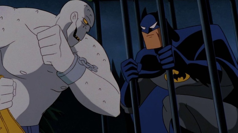 Batman and Killer Croc in Batman: The Animated Series
