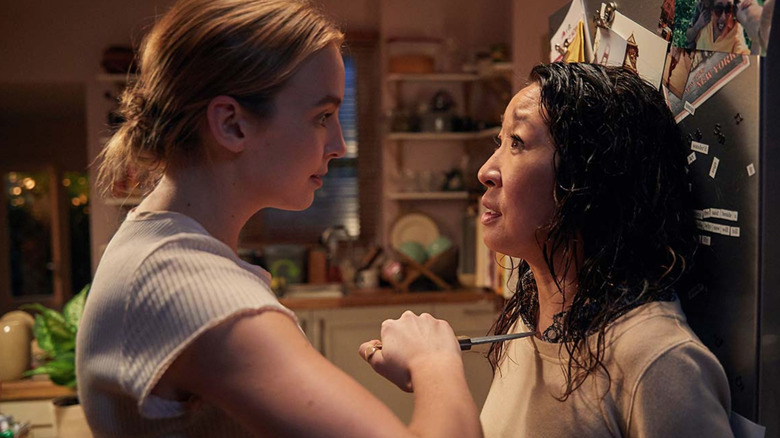 Jodie Comer and Sandra Oh in Killing Eve