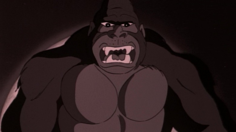 King Kong growls in "The Mighty Kong" 