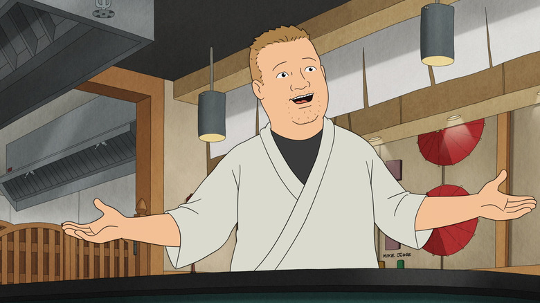 Bobby Hill working at his restaurant in the King of the Hill revival