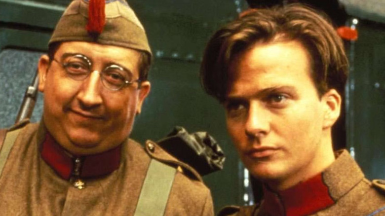 A soldier and a young Indy in uniform in The Young Indiana Jones Chronicles