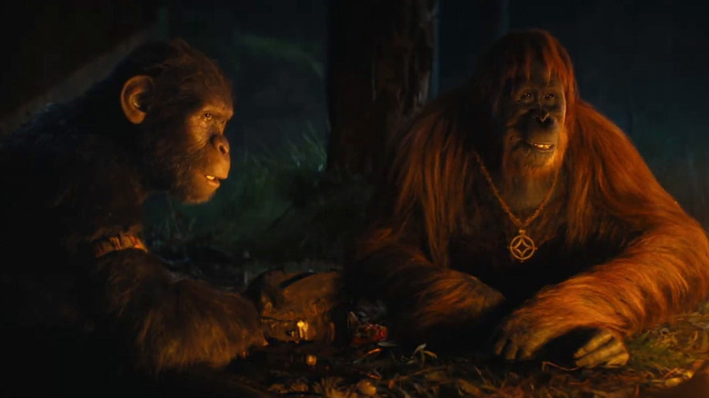 Raka in the woods in Kingdom of the Planet of the Apes