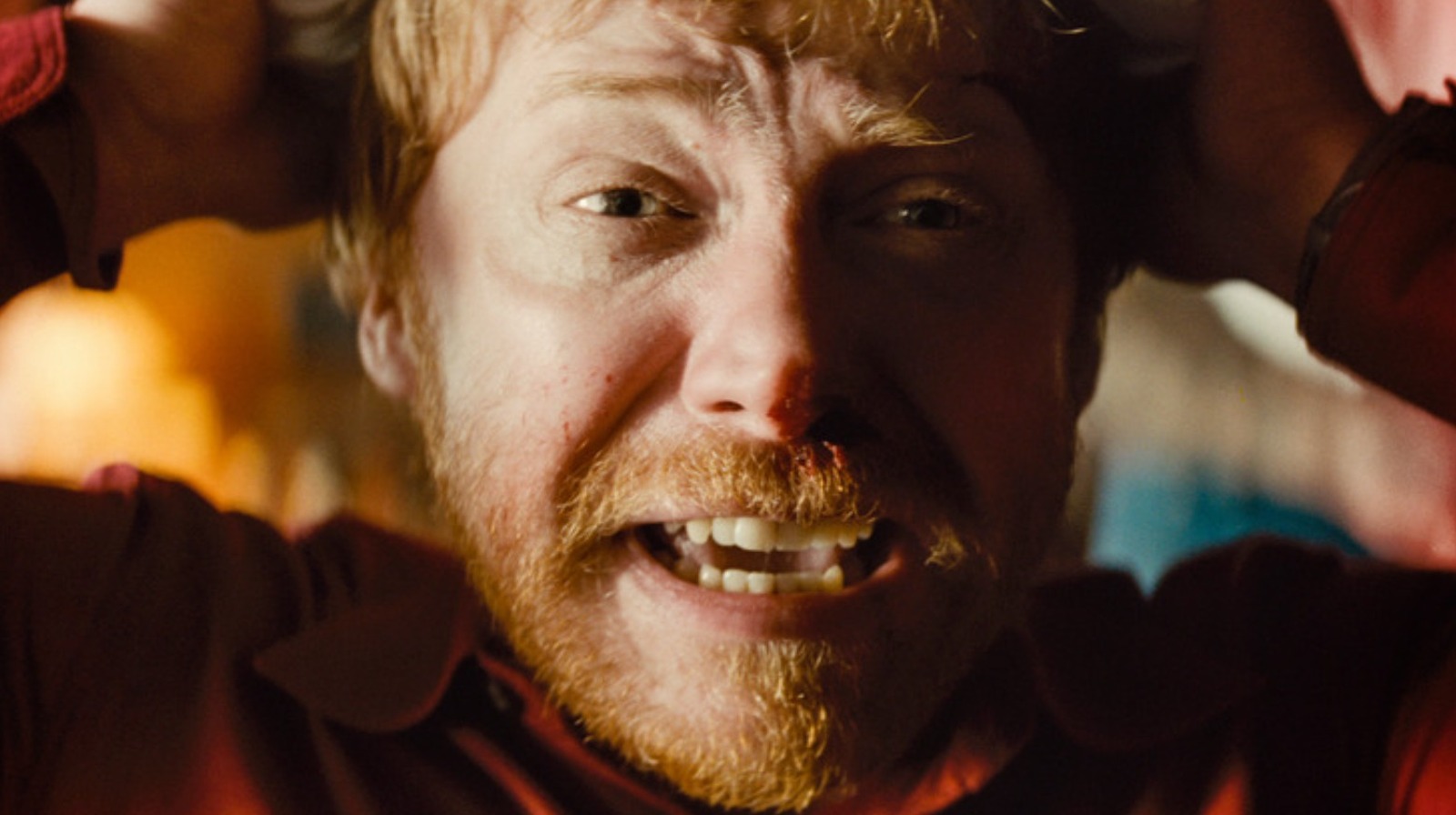 Hitting the cabin house invasion was a very real fear for Rupert Grint