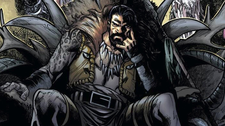 Kraven the Hunter on a throne