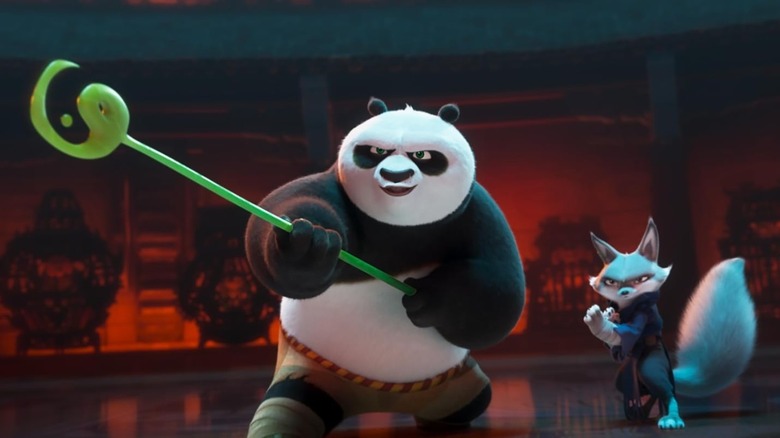 Kung Fu Panda 4 Po and Zhen 