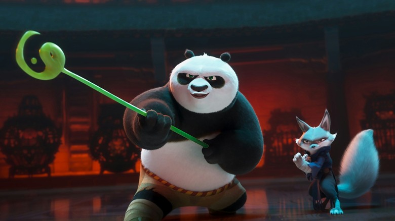 Kung Fu Panda 4 Po and Zhen 