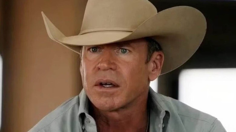 Travis Wheatley looking shocked on "Yellowstone"