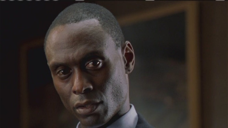 The Wire's Daniels close-up in suit