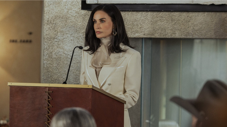 Cami Miller giving a speech on Landman