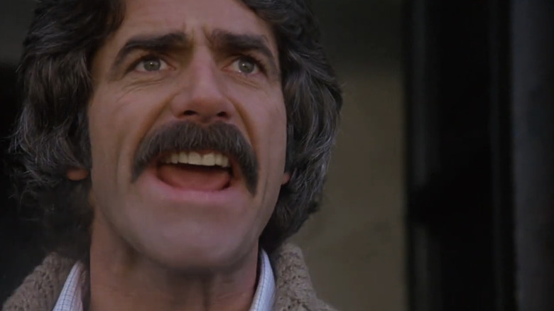 Sam Elliott's Pete Danner yells in closeup in The Legacy
