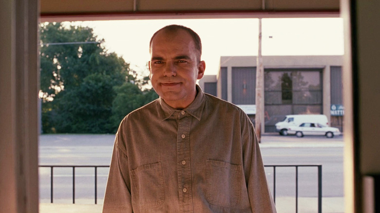 Billy Bob Thornton as Karl standing in the doorway in Sling Blade