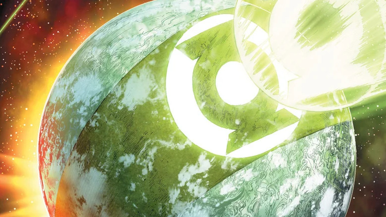 Mogo the planet using his powers in Green Lantern