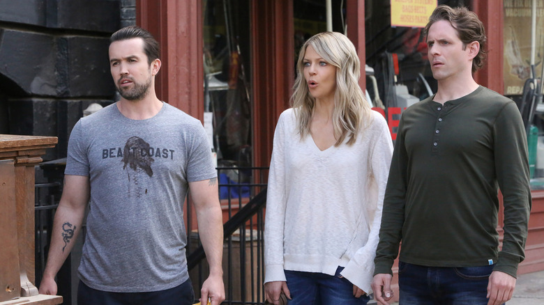 Rob McElhenney, Kaitlin Olson, and Glenn Howerton in It's Always Sunny in Philadelphia