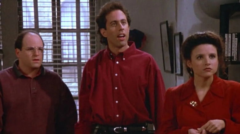 Jason Alexander, Jerry Seinfeld, and Julia Louis-Dreyfuss in Seinfeld