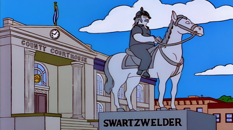 John Swartzwelder statue The Simpsons