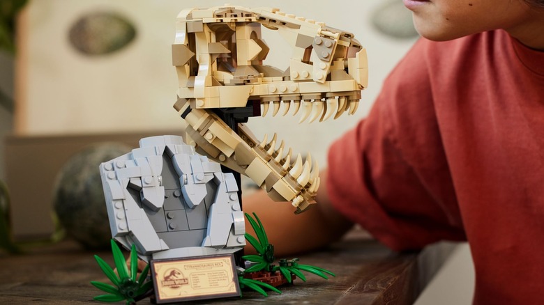 Jurassic Park T-Rex Skull Dinosaur Fossil LEGO Set