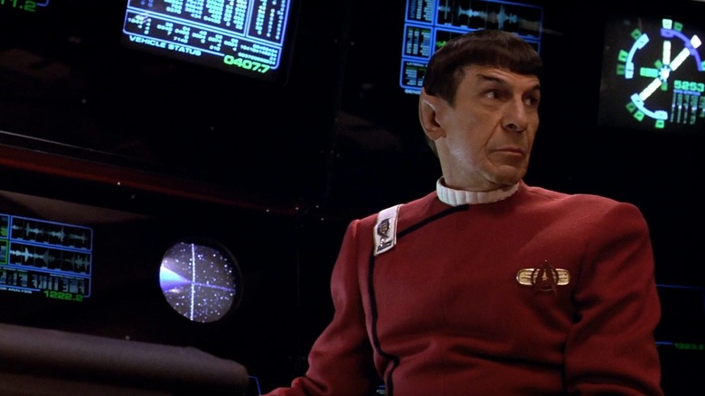Spock on the bridge of the Enterprise in Star Trek VI: The Undiscovered Country