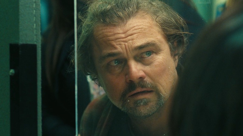 Leonardo DiCaprio like Bob Ferguson looked disappointed with an concerned expression in one battle after another