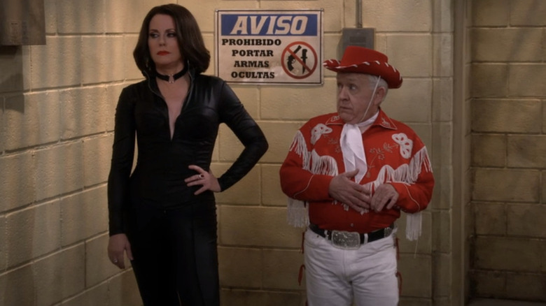 Megan Mullally and Leslie Jordan on Will and Grace
