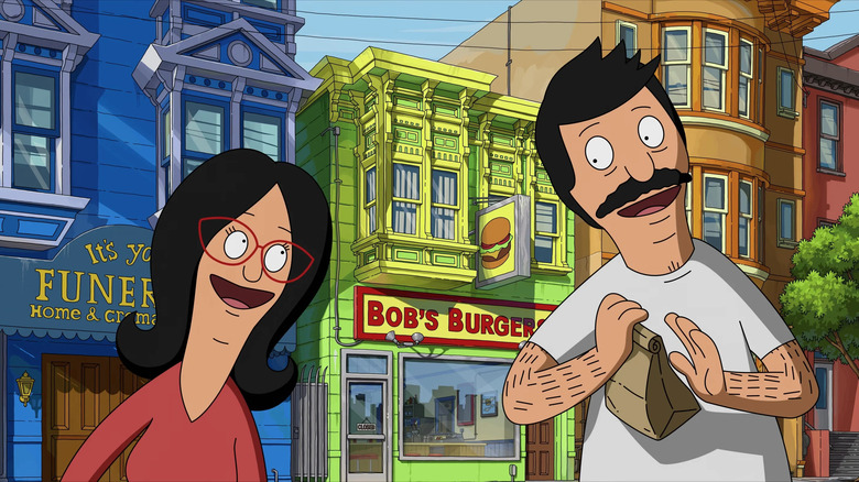 Linda and Bob Belcher in The Bob's Burgers Movie