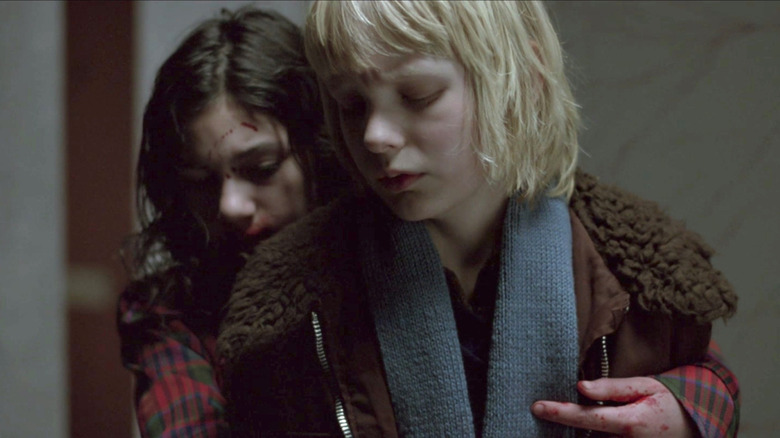 Eli and Oskar in Let the Right One In