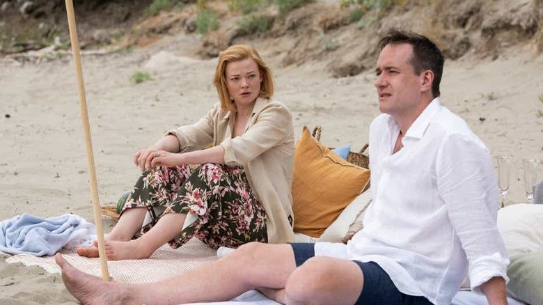 Sarah Snook and Matthew Macfadyen in Succession
