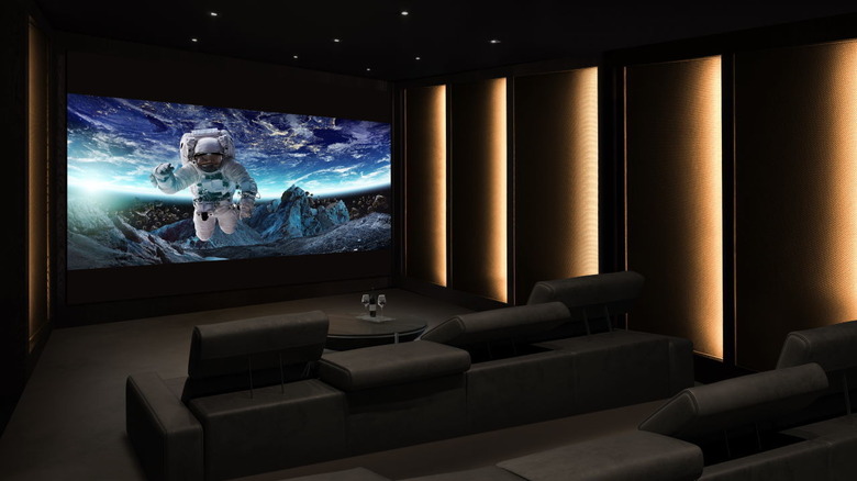A home theater system using LG's wall sized TV