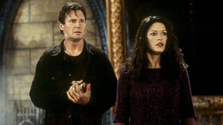 Theodora and Dr. David Marrow inside the manor in the haunt