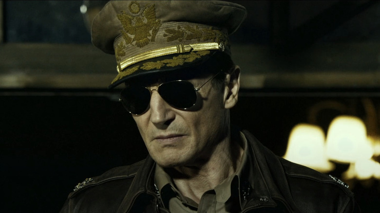 Liam Neeson as General Douglas MacArthur wears shades in Operation Chromite