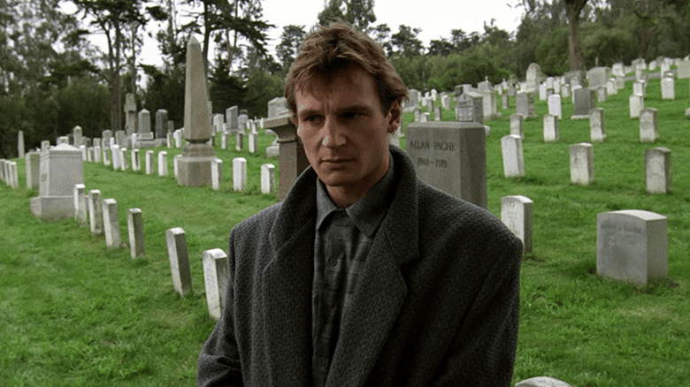 Peter Swan in a cemetery in The Dead Pool