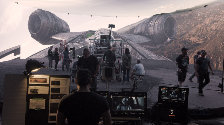 Industrial Light and Magic workers on set