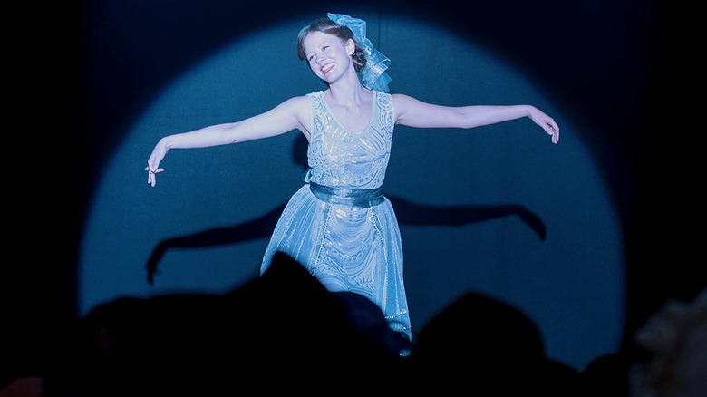 Mia Goth dancing in Pearl